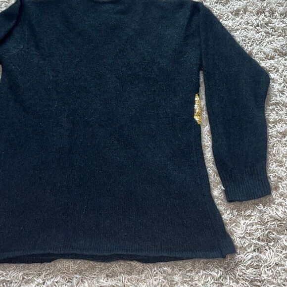 Vintage In Charge Sequin Cosmic Star Moon Silk Angora, and Lambswool Sweater Wom - Picture 11 of 12